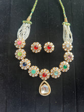 Load image into Gallery viewer, Polki kundan pearl necklace
